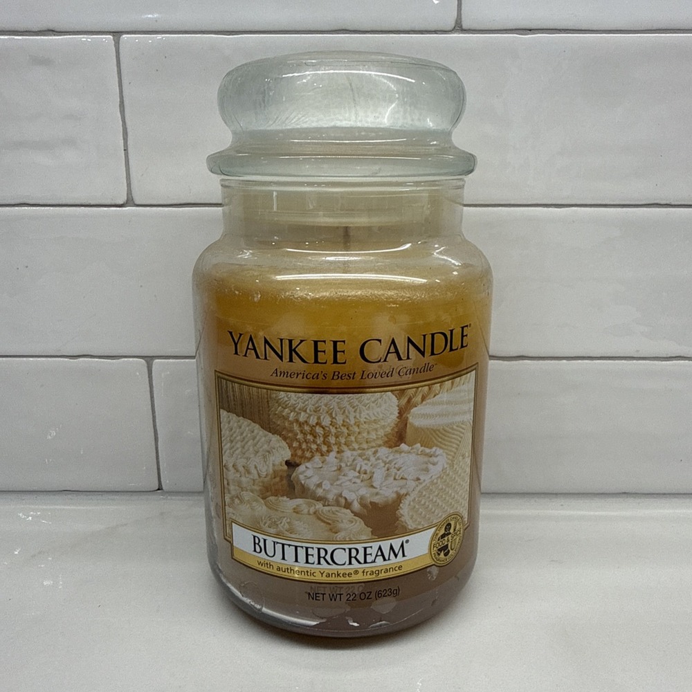 Yankee Candle BUTTERCREAM 22 oz Original Large Single Wick Jar Candle NEW!